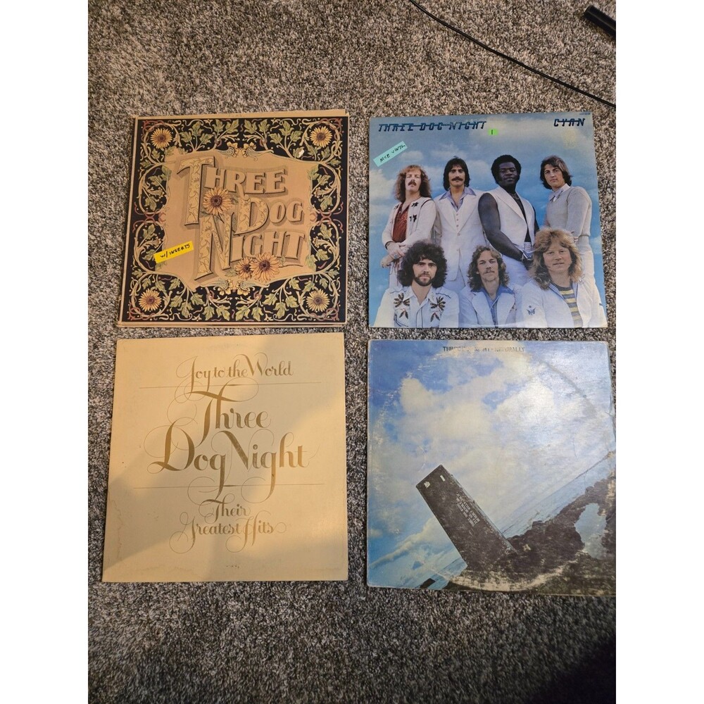 THREE DOG NIGHT LP Vinyl Records Set of 4 Cyan, Separate Fools w/Inserts...